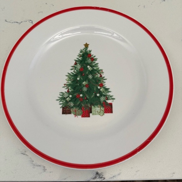 Royal Norfolk Christmas Tree Plate - Picture 1 of 4